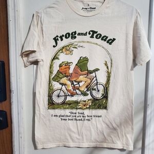 Frog and Toad Graphic Tee Small Arnold Lobel Book Lover Teacher Cottagecore